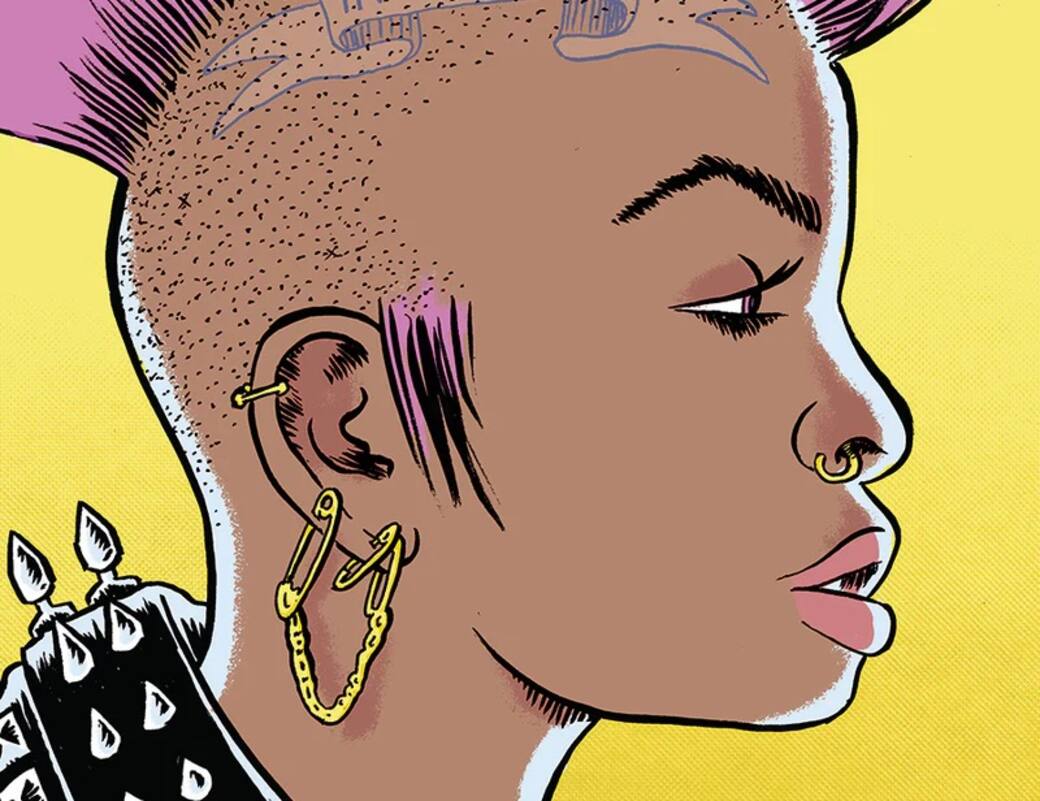 Un dettaglio della copertina di “Punk Rock in Comics!”