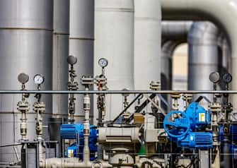 Pipes at the landfall facilities of the 'Nord Stream 1' gas pipeline in Lubmin, Germany, 07 September 2022.&nbsp; ANSA/HANNIBAL HANSCHKE