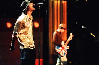 Liam Gallagher and Noel Gallagher of Oasis (Photo by Jeff Kravitz/FilmMagic)