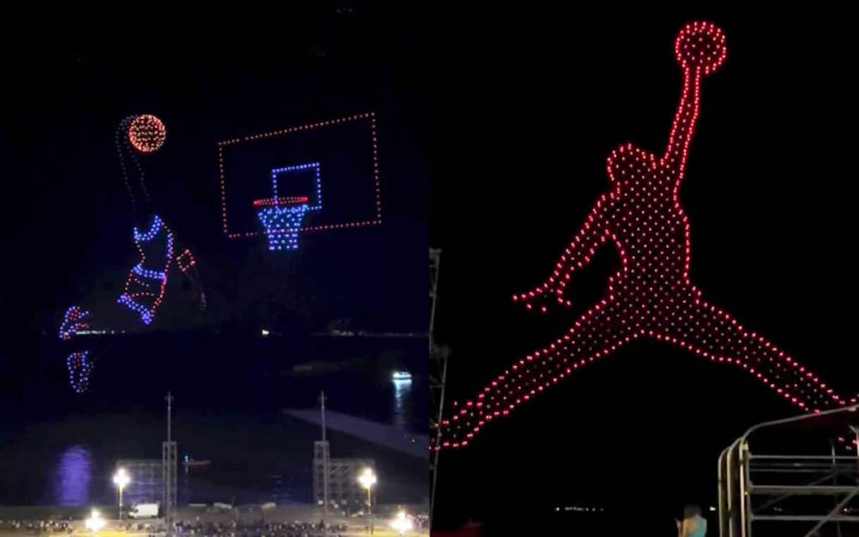 NBA, Michael Jordan: a Trieste spettacolo con 800 droni. VIDEO | Sky Sport
