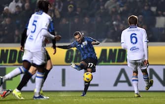 Atalanta's Davide Zappacosta scores the goal 4-0 during the Italian Serie A soccer match Atalanta BC vs Frosinone Calcio at the Gewiss Stadium in Bergamo, Italy, 15 January 2024.
ANSA/MICHELE MARAVIGLIA