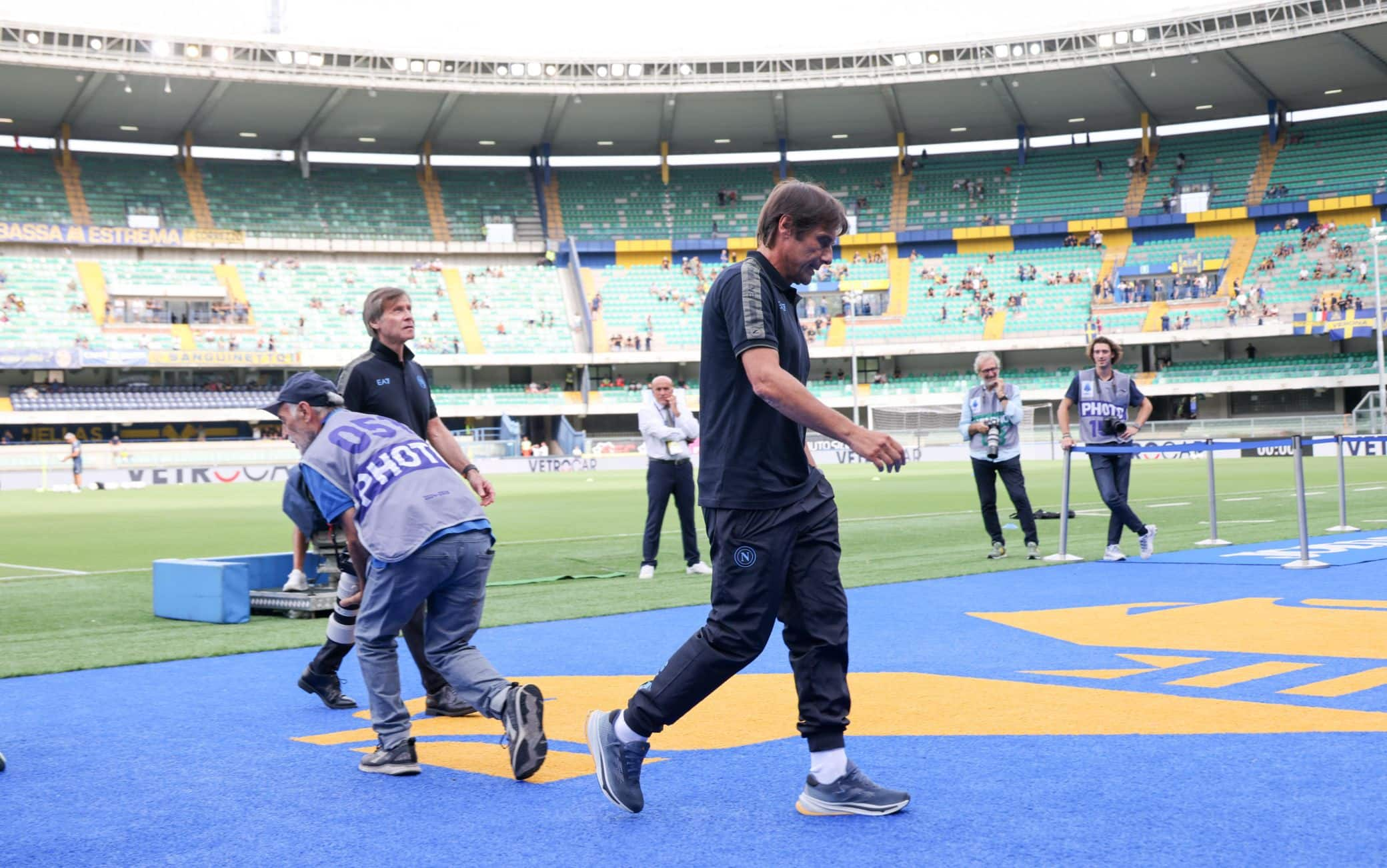 Le prime immagini di Conte in A come allenatore del Napoli