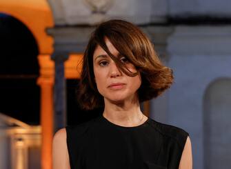 La scrittrice Veronica Raimo durante la serata  finale della LXXVI edizione del Premio Strega, Roma, 7 Luglio 2022. ANSA/GIUSEPPE LAMI