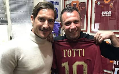 Totti-Cassano, reunion a Trigoria prima del Barça