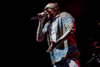 ROME - ITALY , JUNE 26 :Italian Rapper Gue Pequeno Performs on June 26, 2022 in Rome, Italy. (Photo by Roberto Panucci/Corbis via Getty Images)