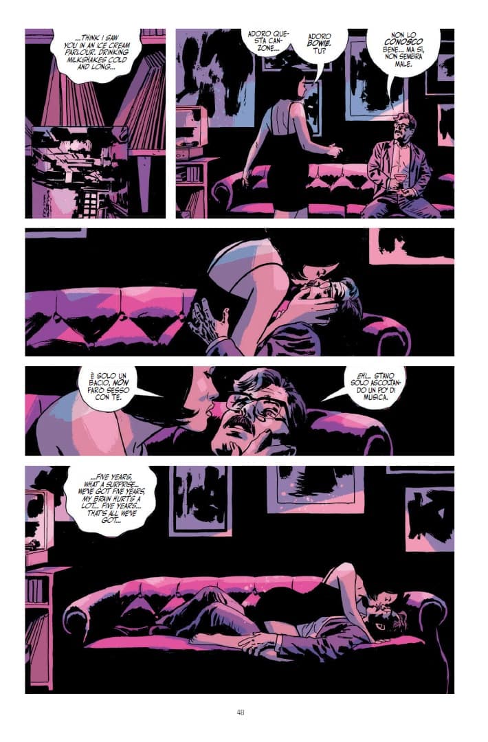 Una tavola di Night Fever di Ed Brubaker e Sean Phillips