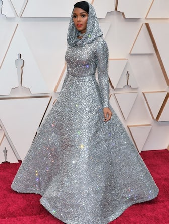 Janelle Monae walking on the red carpet at the 92nd Annual Academy Awards held at the Dolby Theatre in Hollywood, California on Feb. 9, 2020. (Photo by Anthony Behar/Sipa USA)