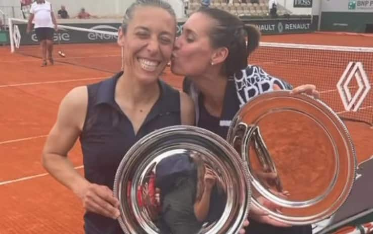 I festeggiamenti di Flavia Pennetta e Francesca Schiavone 