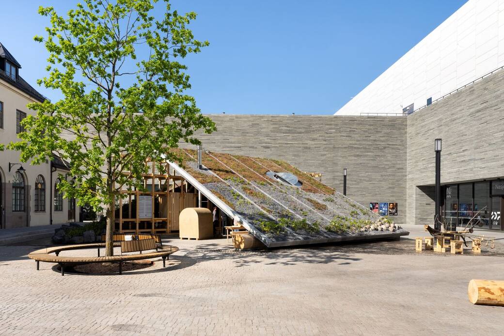 New Nordic. Cuisine, Aesthetics and Place. Pavilion designed by Dyvik Kahlen with landscape design by SLA. Photo: The National Museum of Art, Architecture and Design/Ina Wesenberg