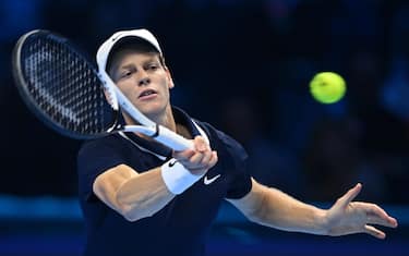 Jannik sinner of Italy plays the match against  Taylor Fritz of USA during the final match men's single of Nitto Atp Finals in Turin, Italy, 17 November 2024 .
The ATP men's double world number 1 is preparing for the ATP Finals that will run from 10-17 November in Turin ANSA/ALESSANDRO DI MARCO
