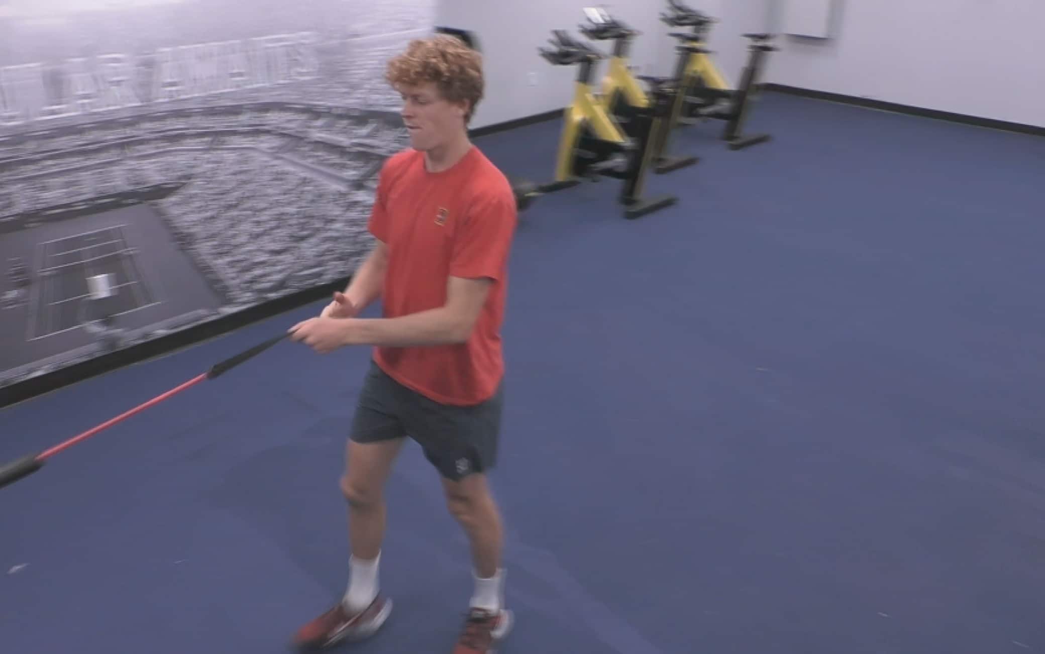 Jannik sta finendo il lavoro in palestra