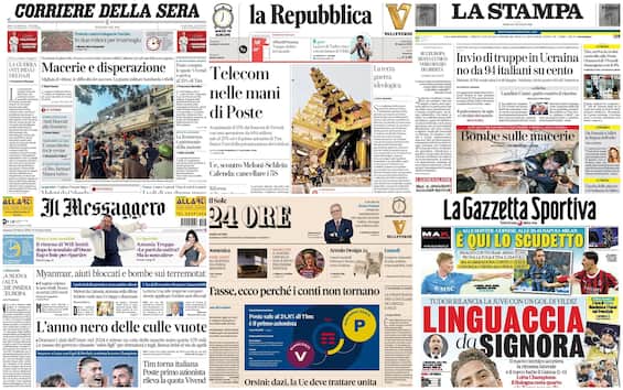 le prime pagine dei quotidiani di oggi 30 marzo la rassegna stampa di sky tg24