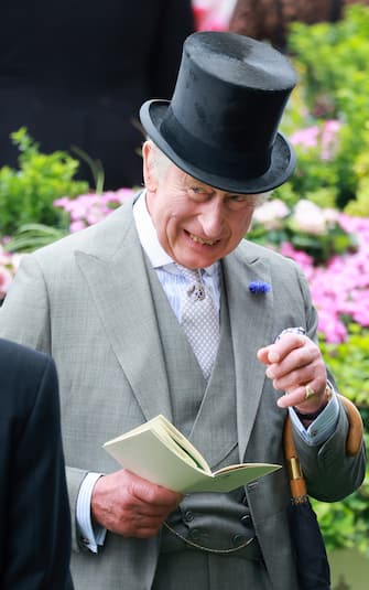ASCOT, ENGLAND - JUNE 20: King Charles III attends day one of Royal Ascot 2023 at Ascot Racecourse on June 20, 2023 in Ascot, England. (Photo by Chris Jackson/Getty Images)