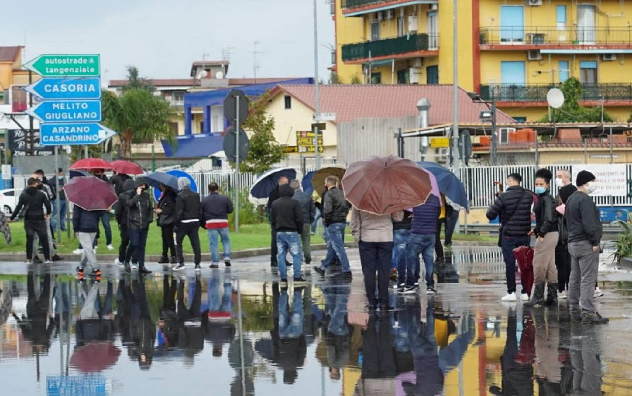 La protesta ad Arzano