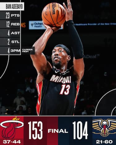 NEW ORLEANS PELICANS-MIAMI HEAT 104-153