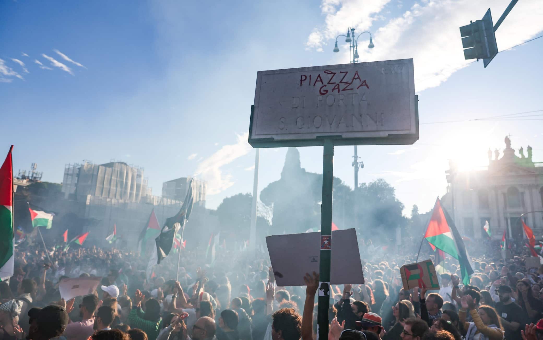 manifestazione roma gaza
