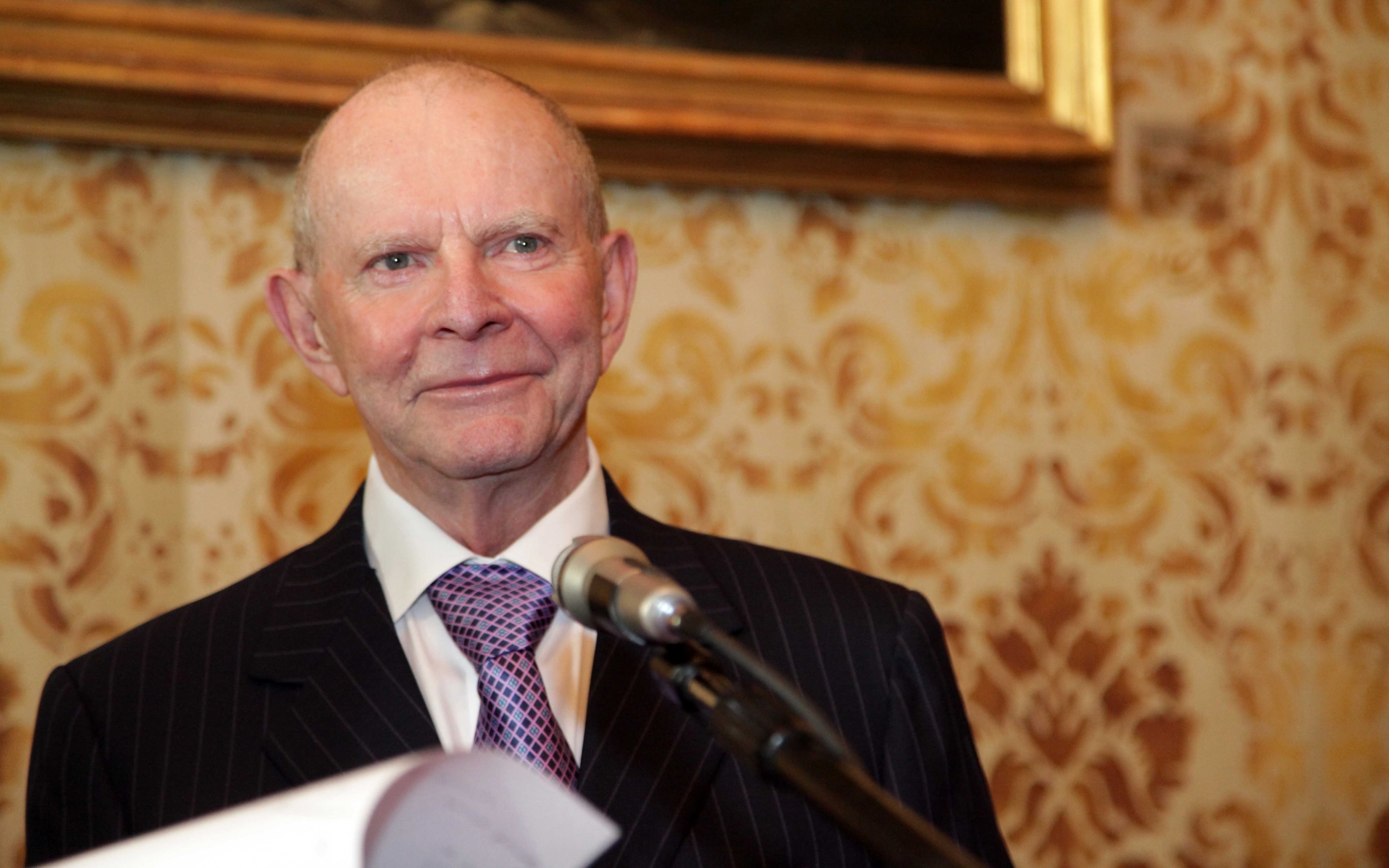 Wilbur Smith alla consegna delle chiavi della città di Milano nel 2013