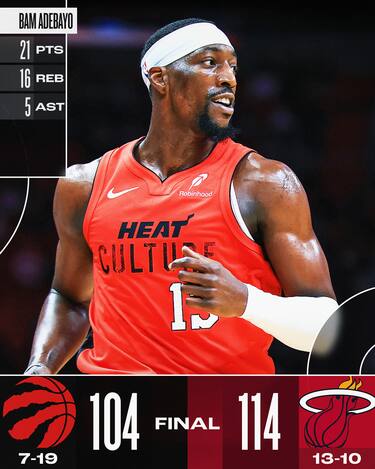 MIAMI HEAT-TORONTO RAPTORS 114-104