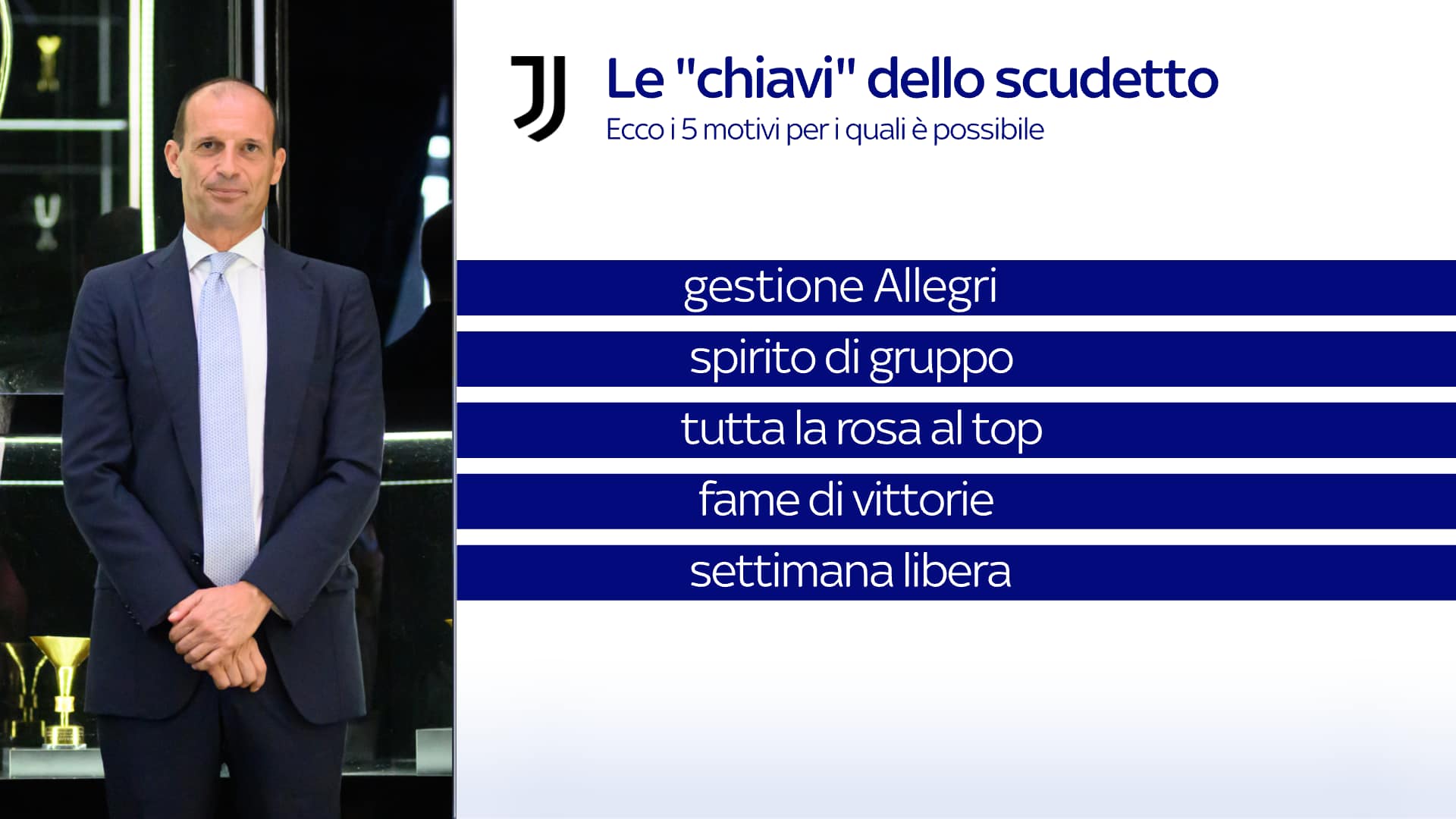 Juve, le chiavi dello scudetto