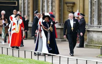 Guests arriving ahead of the coronation ceremony of King Charles III and Queen Camilla at Westminster Abbey, London. Picture date: Saturday May 6, 2023.
