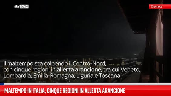 maltempo in italia cinque regioni in allerta arancione