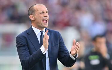 Juventus coach Massimiliano Allegri during the italian Serie A soccer match Torino FC vs Juventus FC at the Olimpico Grande Torino Stadium in Turin, Italy, 13 april 2024 ANSA/ALESSANDRO DI MARCO