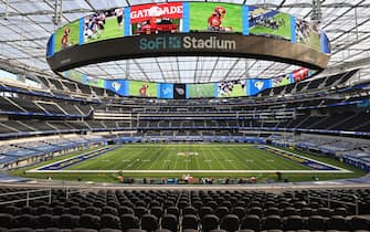 epa08897067 SoFi Stadium before as National Football League (NFL) game between the New York Jets and the Los Angeles Rams at SoFi Stadium in Inglewood, California, USA, 20 December 2020.  EPA/Peter Joneleit
