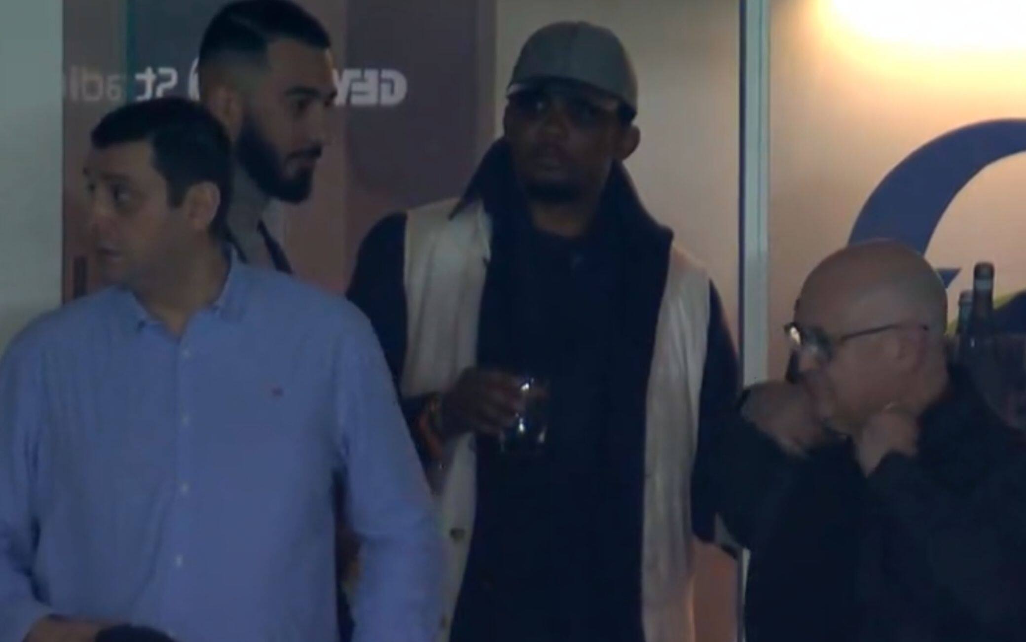 C'è anche Samuel Eto'o a Bergamo a seguire la semifinale. 