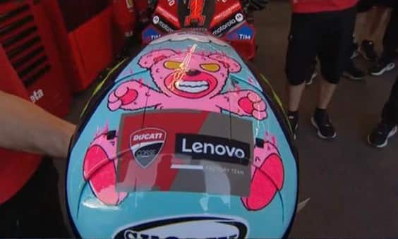 Il casco di Bagnaia per Misano