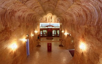 COOBER PEDY, AUSTRALIA - MAY 05:  A general view of the Underground Serbian Orthodox Church on May 5, 2009 in Coober Pedy, Australia.  (Photo by Quinn Rooney/Getty Images)