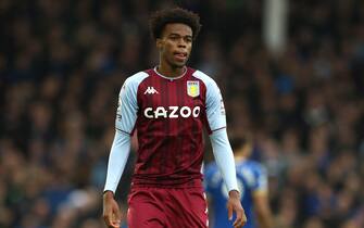 Liverpool, England, 22nd January 2022.  Carney Chukwuemeka of Aston Villa during the Premier League match at Goodison Park, Liverpool. Picture credit should read: Darren Staples / Sportimage via PA Images