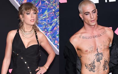 MTV VMAs 2023, Taylor Swift manda un bacio a Damiano. VIDEO