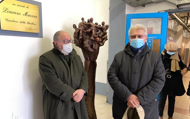 Bruno Mazzia (a destra), padre di Lorenzo