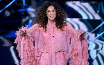 Sanremo Festival co-host and Italian actress Teresa Mannino on stage at the Ariston theatre during the 74th Sanremo Italian Song Festival, in Sanremo, Italy, 08 February 2024. The music festival will run from 06 to 10 February 2024.  ANSA/ETTORE FERRARI