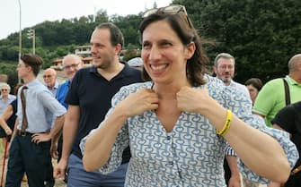 Elly Schlein segretaria del Pd Festa Unità a Botticino , Brescia 1 agosto 2024. Ansa Filippo Venezia 