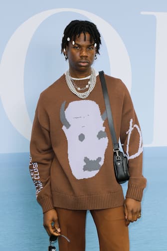 Rema attending the Christian Dior Menswear Spring Summer 2023 fashion show as part of Paris Fashion Week on June 24, 2022 in Paris, France.