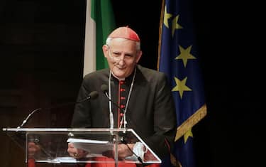 Bologna. Forum G20 delle religioni. Nella foto l'intervento del cardinale Matteo Zuppi (Bologna - 2021-09-14, Roberto Brancolini) p.s. la foto e' utilizzabile nel rispetto del contesto in cui e' stata scattata, e senza intento diffamatorio del decoro delle persone rappresentate