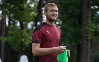 Serie A, l'AC Milan in allenamento a Milanello