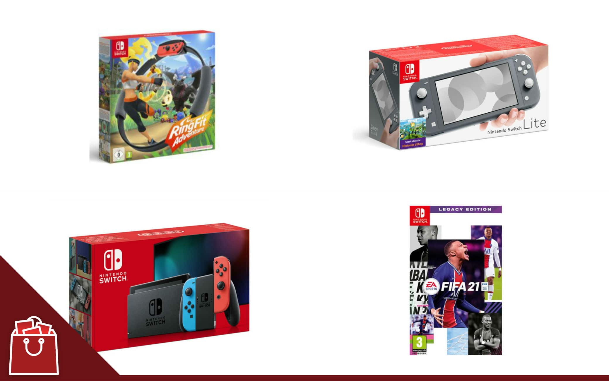 Nintendo Switch Lite e diversi giochi in offerta