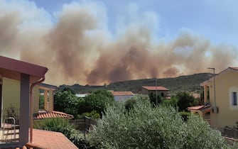 Un incendio in Sardegna