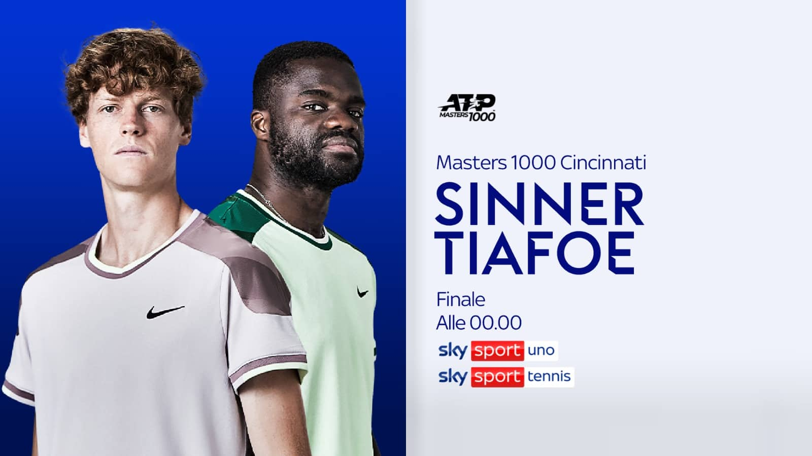 Sinner-Tiafoe: la finale di Cincinnati