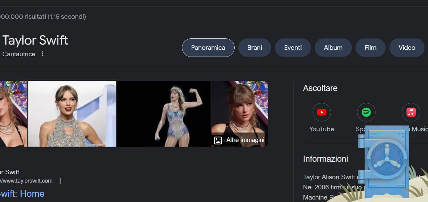 Easter egg Taylor Swift Google