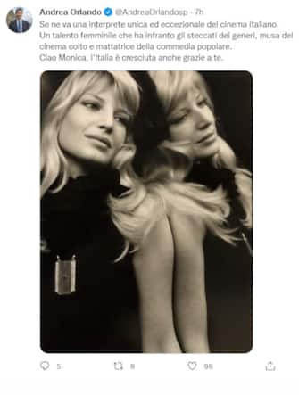 Il ricordo di Monica Vitti del ministro Orlando