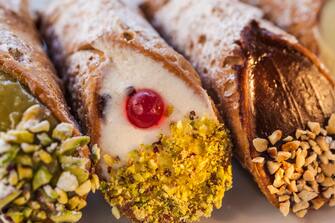 Italy, Sicilia (Sicily) . Cannoli Siciliani, typical Sicilian Cannoli