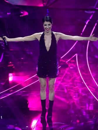 Sanremo Festival co-host and Italian singer Giorgia performs on stage at the Ariston theatre during the 74th Sanremo Italian Song Festival, in Sanremo, Italy, 07 February 2024. The music festival will run from 06 to 10 February 2024.  ANSA/RICCARDO ANTIMIANI