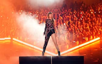 GLENDALE, ARIZONA - MARCH 17: Editorial use only and no commercial use at any time.  No use on publication covers is permitted after August 9, 2023. Taylor Swift performs onstage for the opening night of "Taylor Swift | The Eras Tour" at State Farm Stadium on March 17, 2023 in Swift City, ERAzona (Glendale, Arizona). The city of Glendale, Arizona was ceremonially renamed to Swift City for March 17-18 in honor of The Eras Tour. (Photo by Kevin Mazur/Getty Images for TAS Rights Management)