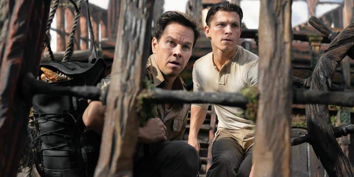 Uno scatto del film Uncharted con Tom Holland