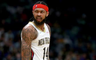 NEW ORLEANS, LOUISIANA - JANUARY 04: Brandon Ingram #14 of the New Orleans Pelicans reacts to a call during the fourth quarter of a NBA game against the Phoenix Suns at Smoothie King Center on January 04, 2022 in New Orleans, Louisiana. NOTE TO USER: User expressly acknowledges and agrees that, by downloading and or using this photograph, User is consenting to the terms and conditions of the Getty Images License Agreement. (Photo by Sean Gardner/Getty Images)