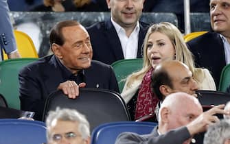 AC Milan's President Silvio Berlusconi with his daughter and Ceo of AC Milan, Barbara Berlusconi (R), attend the Italy Cup final soccer match AC Milan vs Juventus FC at Olimpico stadium in Rome, Italy, 21 May 2016. 
ANSA/ANGELO CARCONI