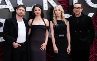 LONDON, ENGLAND - APRIL 08: Jack O'Connell, Marisa Abela, Sam Taylor-Johnson and Eddie Marsan attend the world premiere of "Back To Black" at the Odeon Luxe Leicester Square on April 08, 2024 in London, England. (Photo by Jeff Spicer/Getty Images)